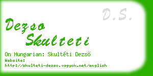 dezso skulteti business card